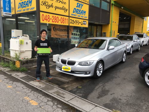 H23年 BMW 335I カブリオレ ご納車